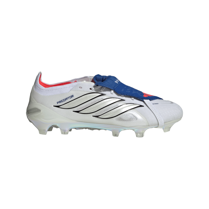 Adidas Predator Elite Fold-Over Tongue FG Football Boots (Cloud White/Zero Metallic/Royal Blue)