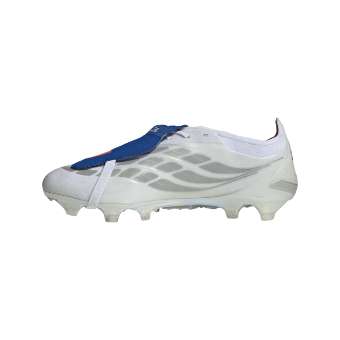 Adidas Predator Elite Fold-Over Tongue FG Football Boots (Cloud White/Zero Metallic/Royal Blue)