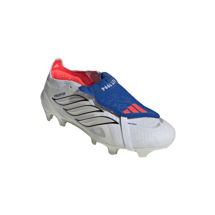 Adidas Predator Elite Fold-Over Tongue FG Football Boots (Cloud White/Zero Metallic/Royal Blue)