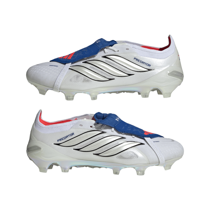 Adidas Predator Elite Fold-Over Tongue FG Football Boots (Cloud White/Zero Metallic/Royal Blue)