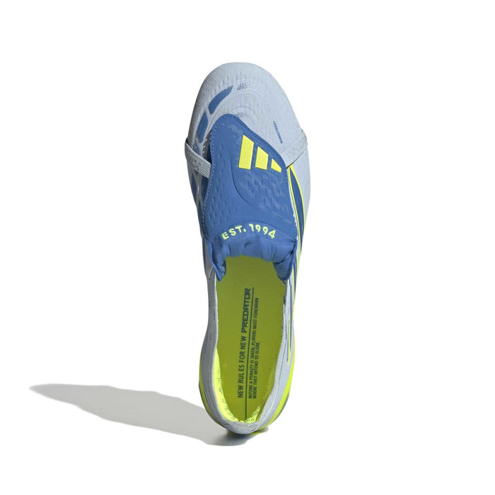 Adidas Predator Elite Fold-Over Tongue FG Football Boots (Crystal Sky/Ray Blue/Team Solar Yellow 2)