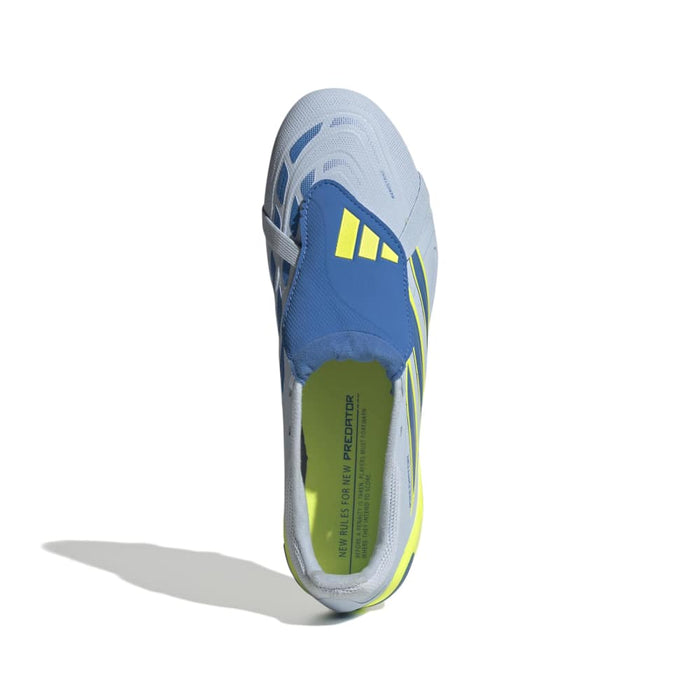 Adidas Predator League Fold-Over Tongue FG Football Boots (Crystal Sky/Ray Blue/Team Solar Yellow 2)