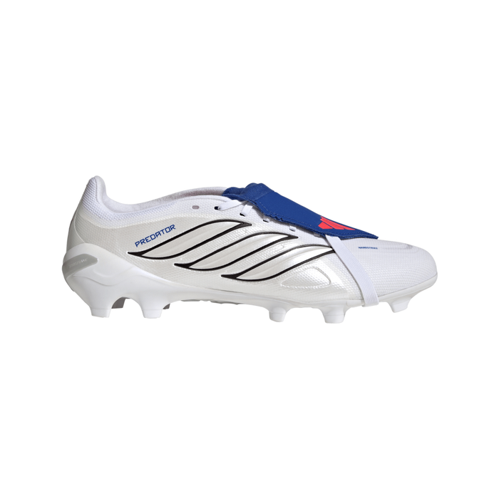 Adidas Predator League Fold-Over Tongue FG Football Boots (Cloud White/Zero Metallic/Royal Blue)