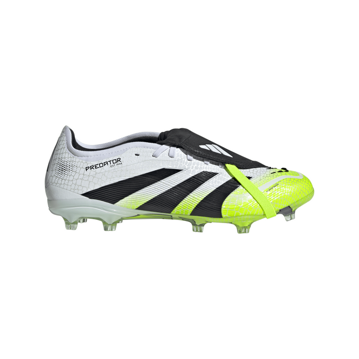 Adidas Predator Pro Fold-Over Tongue FG Football Boots (Cloud White/Core Black/Lucid Lemon)