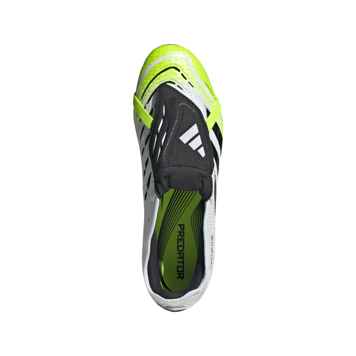 Adidas Predator Pro Fold-Over Tongue FG Football Boots (Cloud White/Core Black/Lucid Lemon)