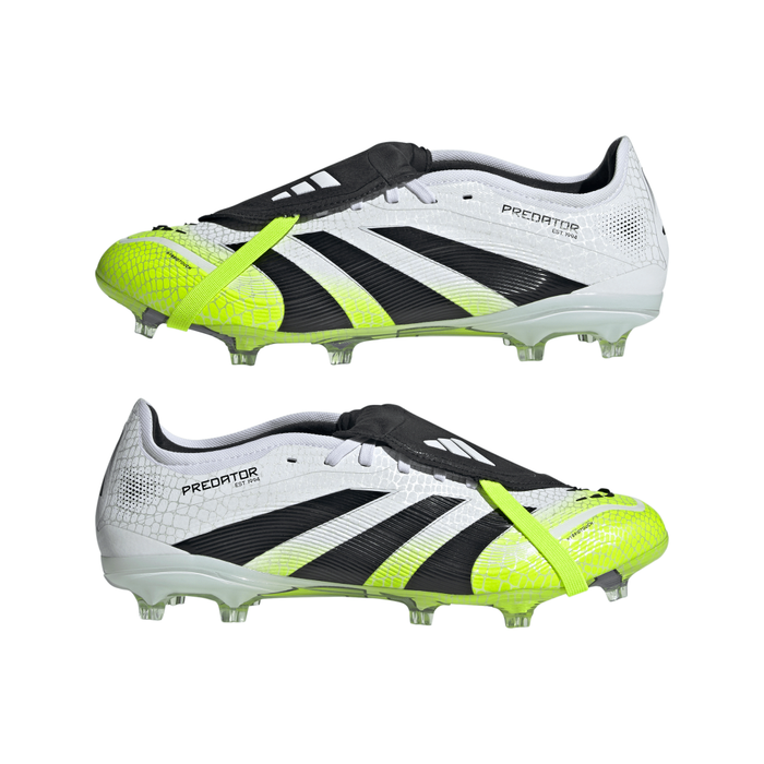 Adidas Predator Pro Fold-Over Tongue FG Football Boots (Cloud White/Core Black/Lucid Lemon)