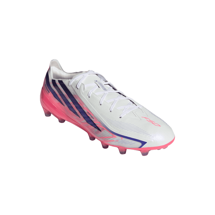 Adidas F50 Hyperfast Pro AG Football Boots (White/Solar Purple/Solar Turbo)
