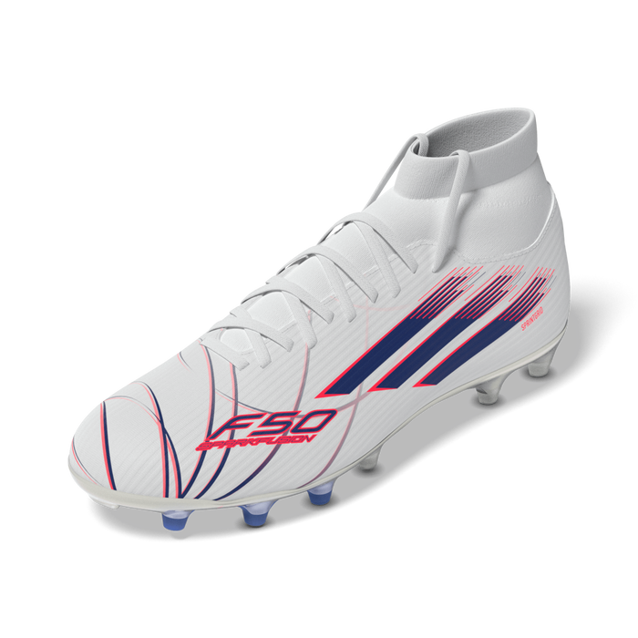 Adidas F50 Sparkfusion League Womens FG Football Boots (Cloud White/Royal Blue/Lucid Red)