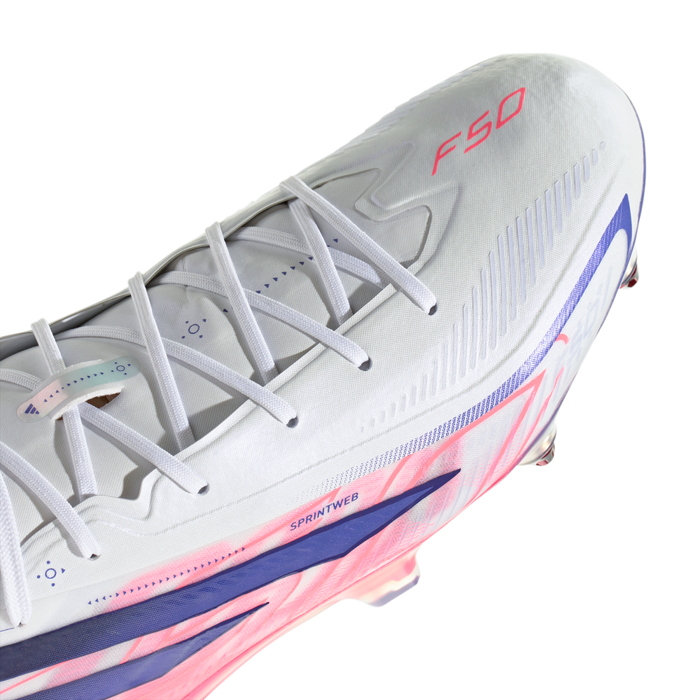 Adidas F50 Hyperfast Elite SG Football Boots (White/Solar Purple/Solar Turbo)
