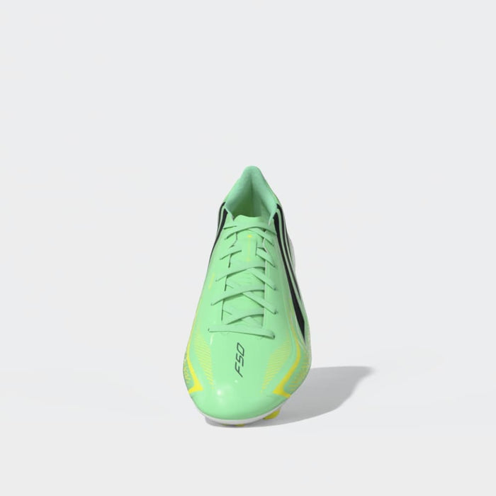 adidas F50 Hyperfast League FG football boot in Pulse Mint, Night Navy and Solar Lemon