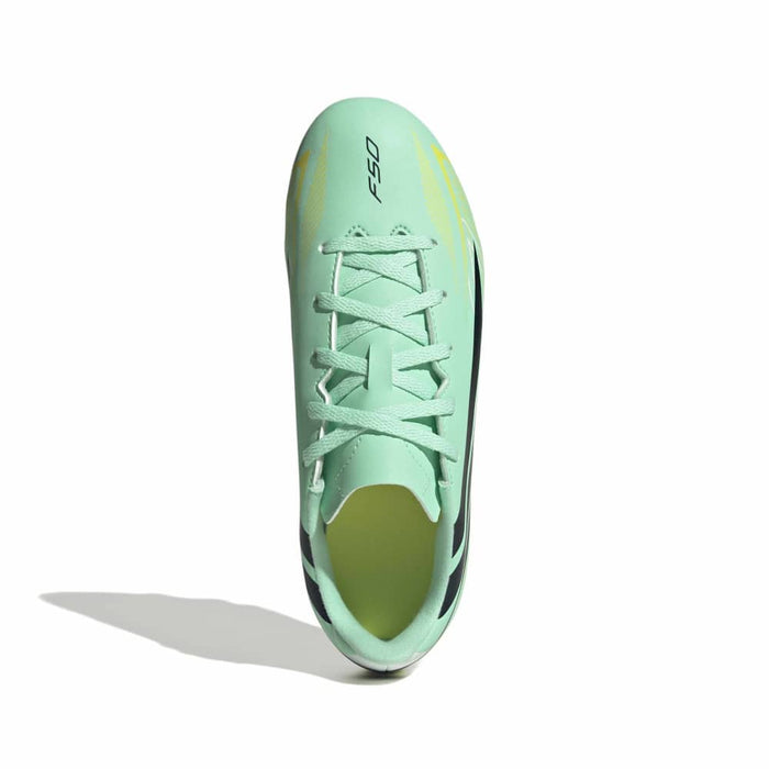 Adidas F50 Hyperfast Club FG/MG Junior Football Boots (Pulse Mint/Night Navy/Solar Lemon)