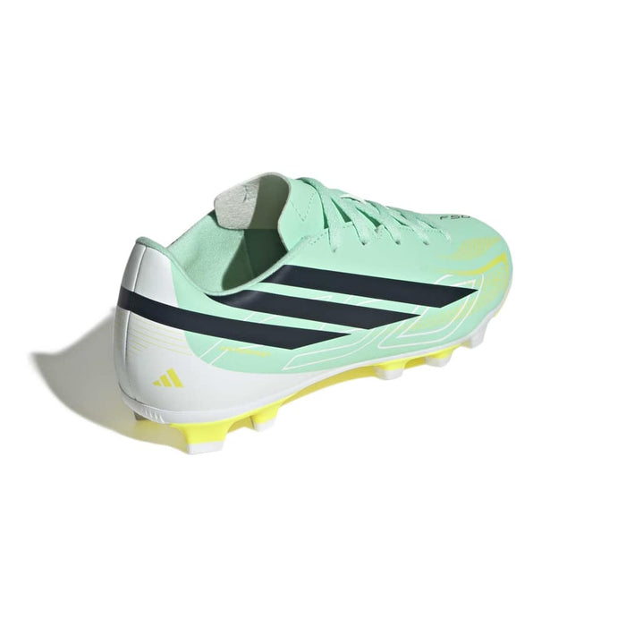 Adidas F50 Hyperfast Club FG/MG Junior Football Boots (Pulse Mint/Night Navy/Solar Lemon)