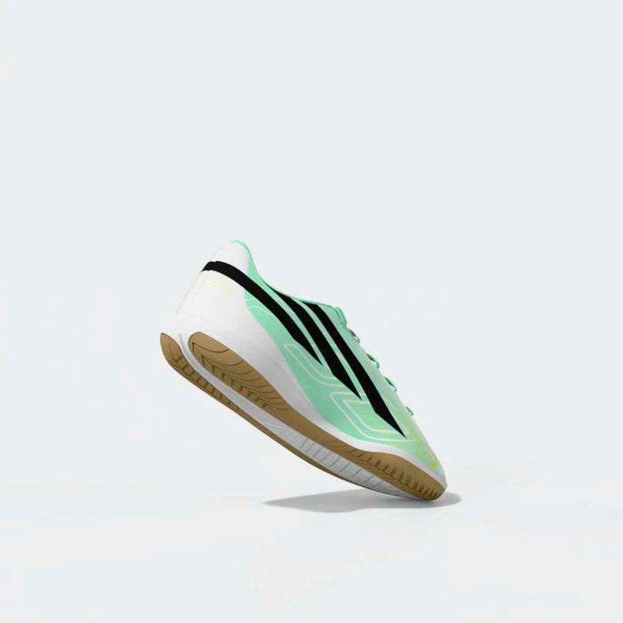 Adidas F50 Hyperfast Club Indoor Junior Football Shoes (Pulse Mint/Night Navy/Solar Lemon)