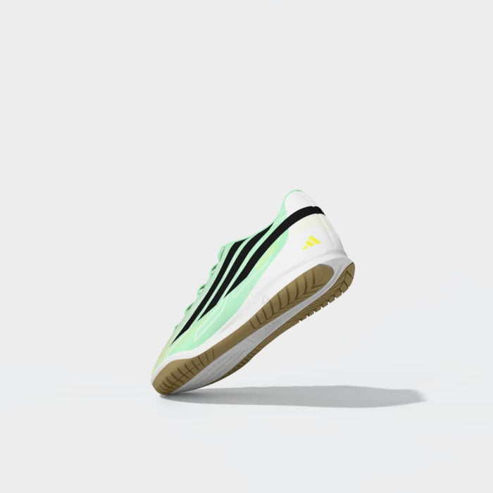 Adidas F50 Hyperfast Club Indoor Junior Football Shoes (Pulse Mint/Night Navy/Solar Lemon)