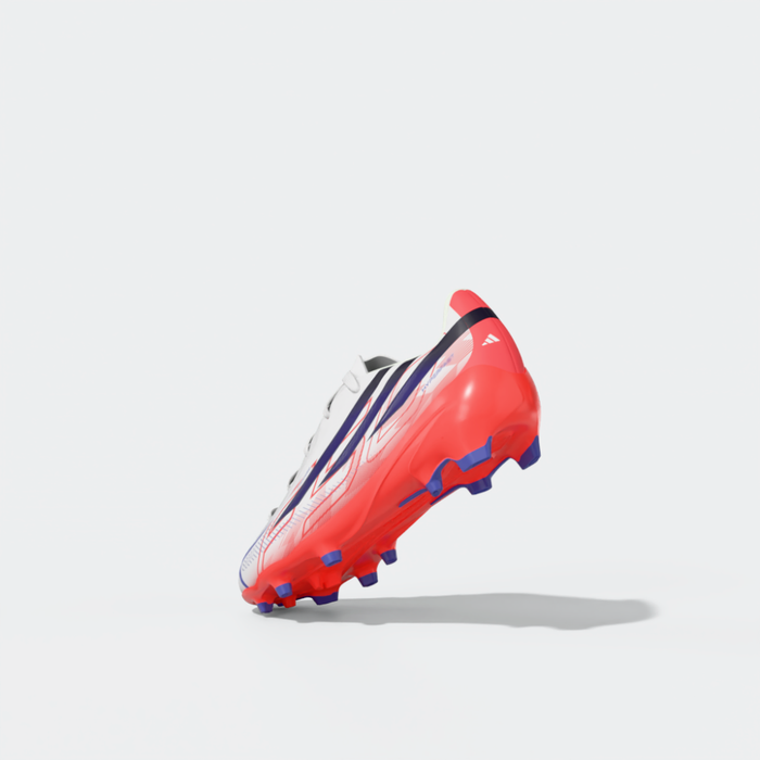 Adidas F50 Hyperfast League FG Jnr Football Boots (White / Solar Purple / Solar Turbo)