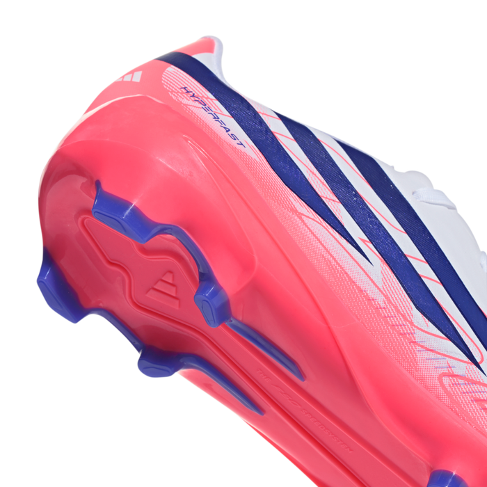 Adidas F50 Hyperfast League FG Jnr Football Boots (White / Solar Purple / Solar Turbo)