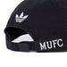 Manchester United dad cap in black and white with embroidered club crest