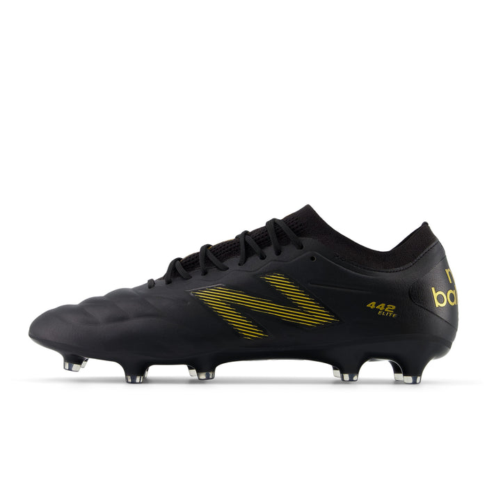 New Balance 442 Elite V2 FG Football Boots (Black/Metallic Gold)