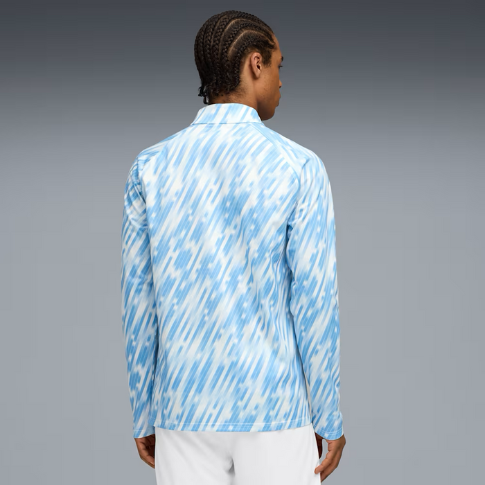 Manchester City Adult Warm Up 1/4 Zip Top (Silver Sky)