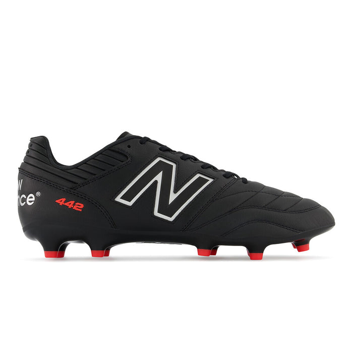 New Balance 442 V2 Pro D FG Football Boot (Black/White/Red)