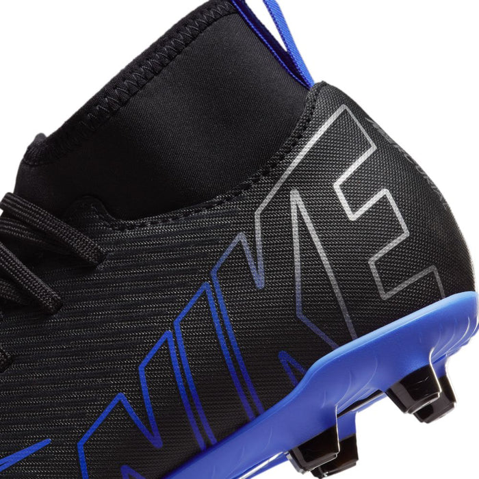 Nike Mercurial Superfly 9 Club FG Jnr Football Boots (Black/Chrome/Hyper Royal)
