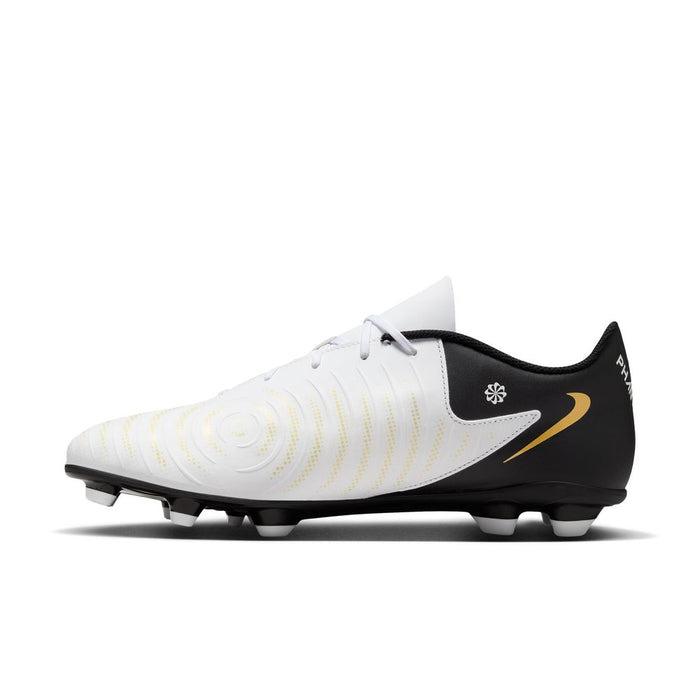 Nike Phantom GX II Club FG/MG Football Boots (White/Black/Metallic Gold)