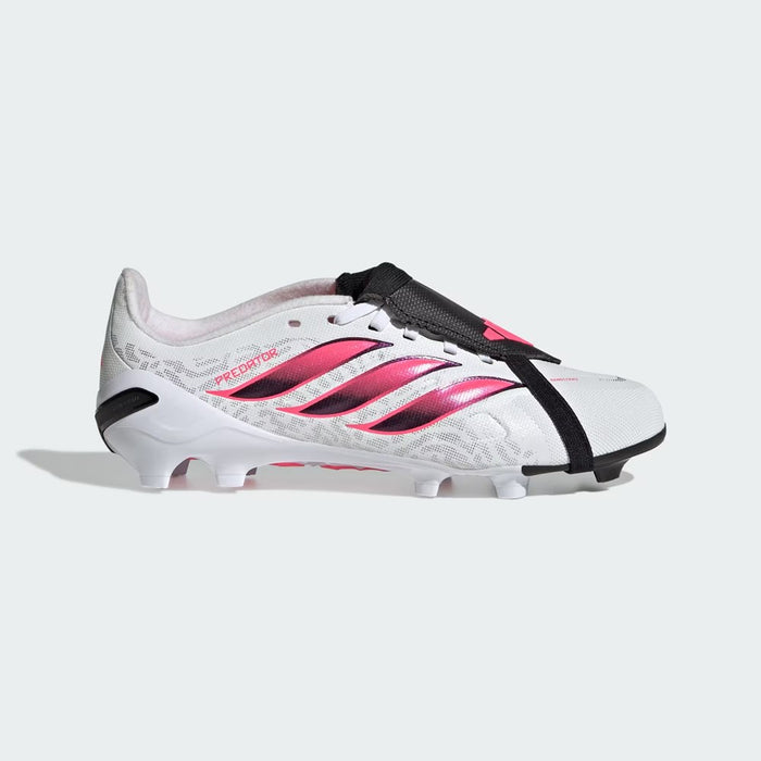 Adidas Predator League Fold-Over Tongue FG Jnr Football Boots (White/Solar Turbo/Core Black)