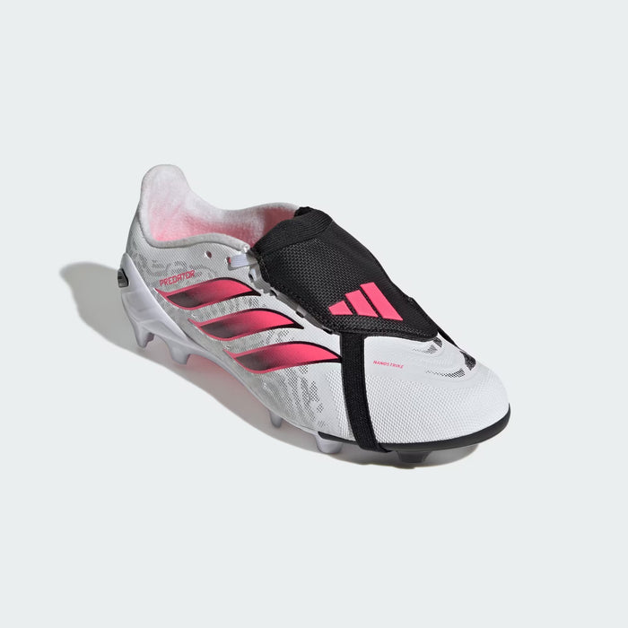 Adidas Predator League Fold-Over Tongue FG Jnr Football Boots (White/Solar Turbo/Core Black)