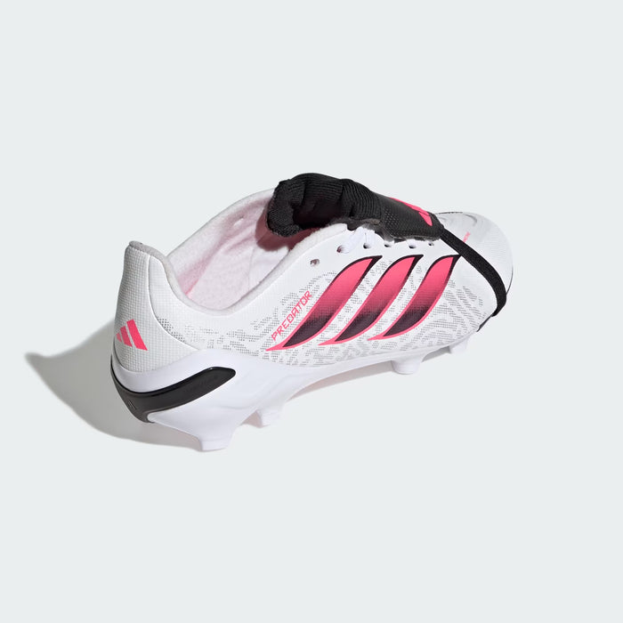 Adidas Predator League Fold-Over Tongue FG Jnr Football Boots (White/Solar Turbo/Core Black)