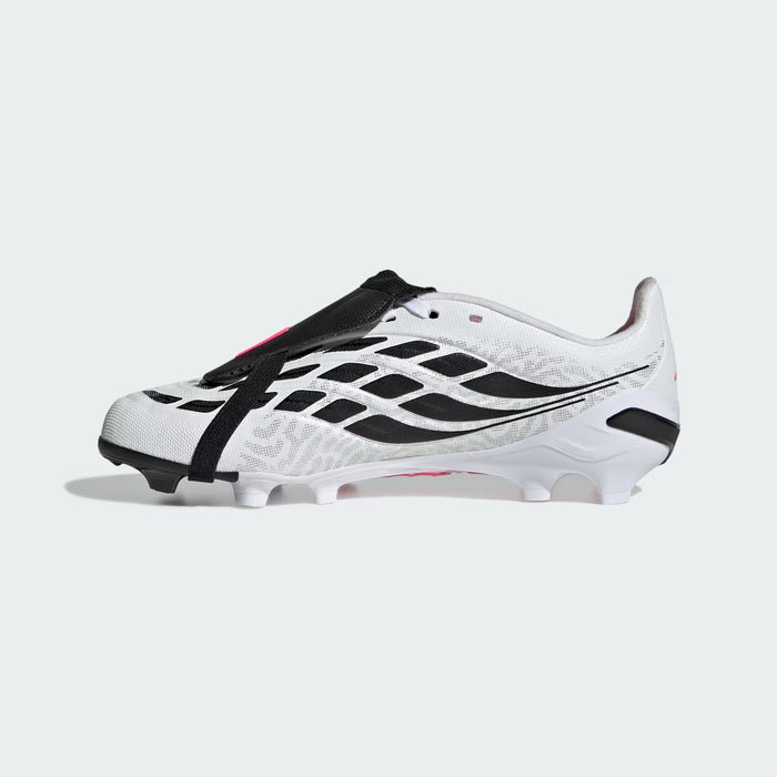 Adidas Predator League Fold-Over Tongue FG Jnr Football Boots (White/Solar Turbo/Core Black)