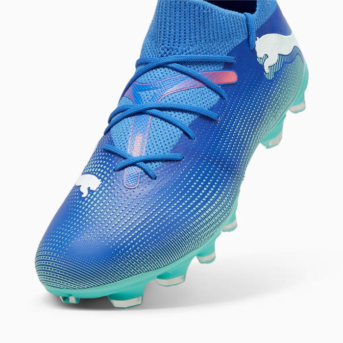 Puma Future 7 Match FG/AG Womens Football Boots (Bluemazing/White/Electric Peppermint)