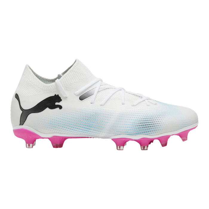 Puma Future 7 Match Womens FG/AG Football Boots (White/Black/Poison Pink)