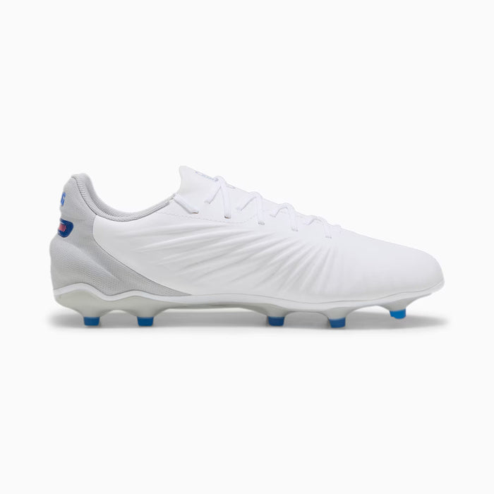 Puma King Match FG/AG Footbal Boots (White/Bluemazing/Light Grey)