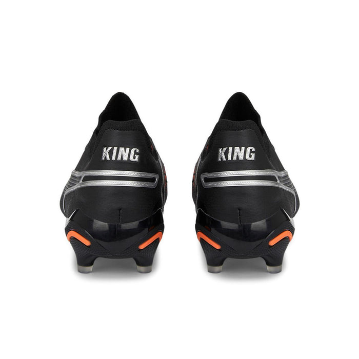 Puma King Ultimate FG/AG Football Boots (Black/Silver/Orange)