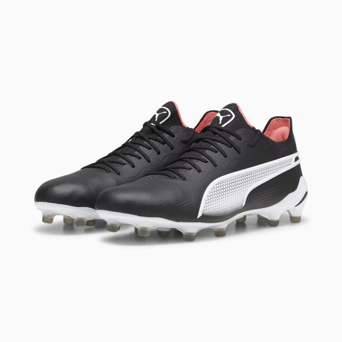Puma King Ultimate FG/AG Football Boots (Black/White/Fire Orchard)