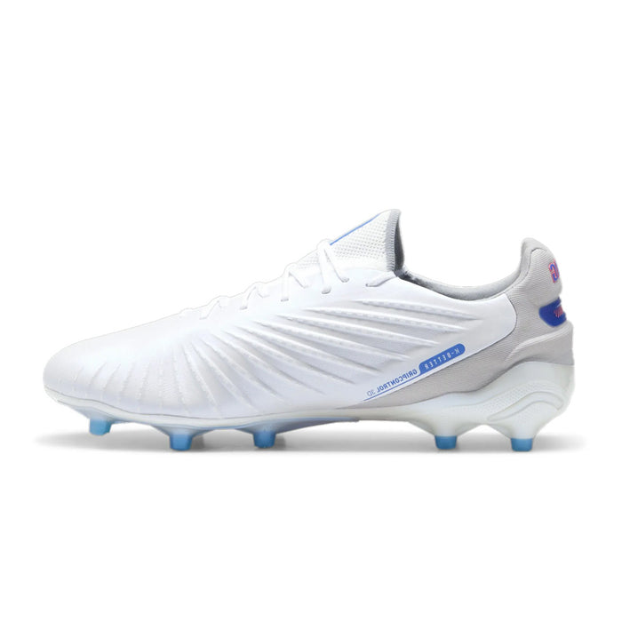 Puma King Ultimate FG/AG Football Boots (White/Bluemazing/Light Grey)