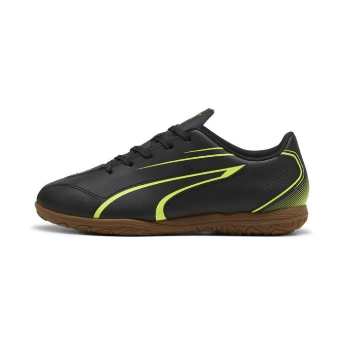 Puma Vitoria Jnr IT Indoor Football Shoes (Black/Electric Lime)