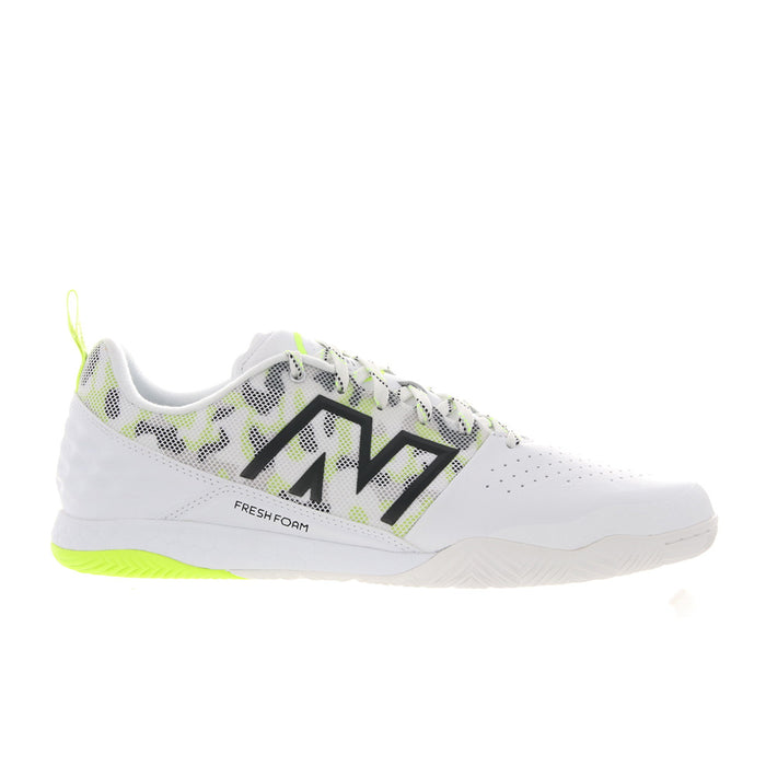 New Balance Audazo V6 Pro IN Football Shoes (White/Fluro Yellow/Black)