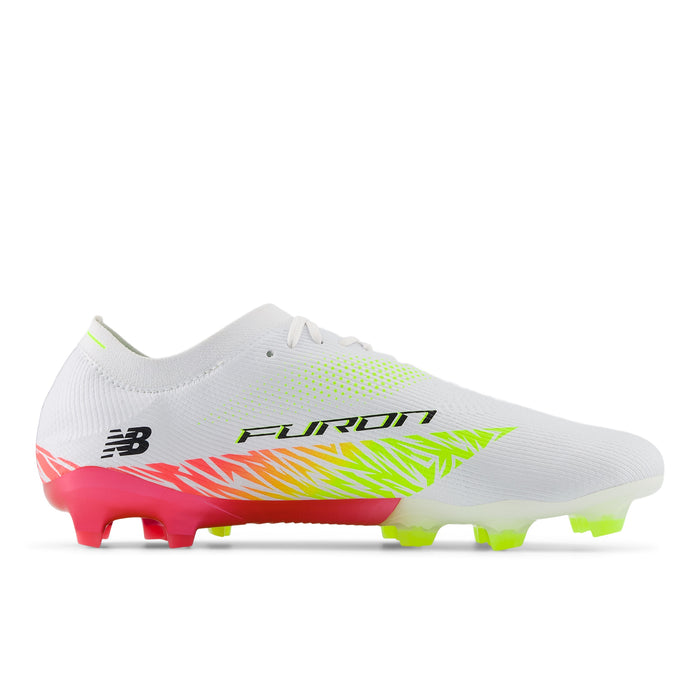 New Balance Furon Elite FG V8 Football Boots (White/Energy Red/Hi-lite)