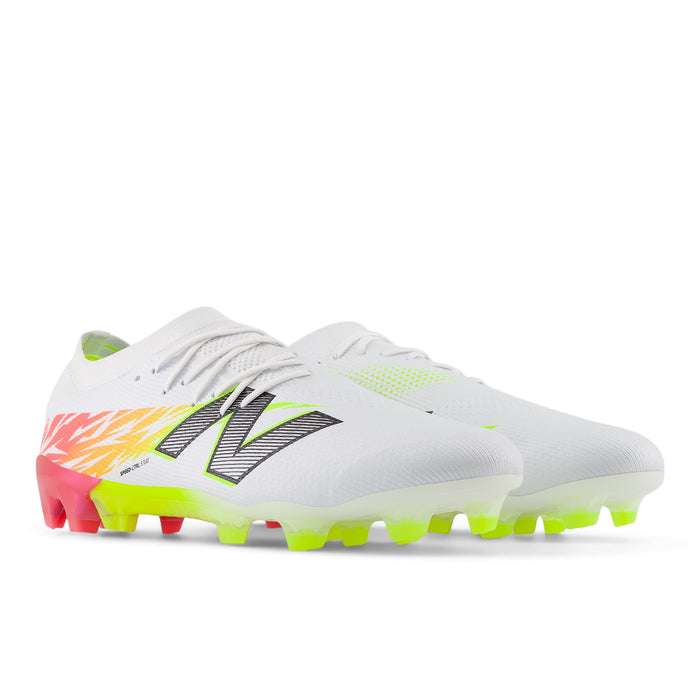 New Balance Furon Elite FG V8 Football Boots (White/Energy Red/Hi-lite)