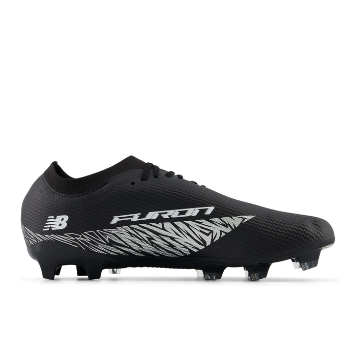 New Balance Furon Team FG V8 2E Width Football Boots (Black/Silver)