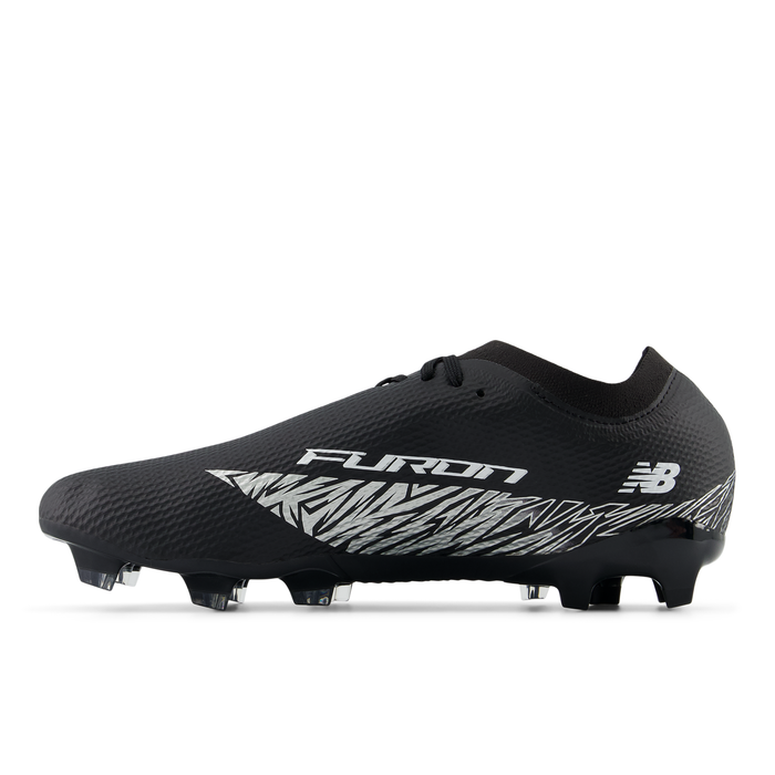 New Balance Furon Team FG V8 2E Width Football Boots (Black/Silver)