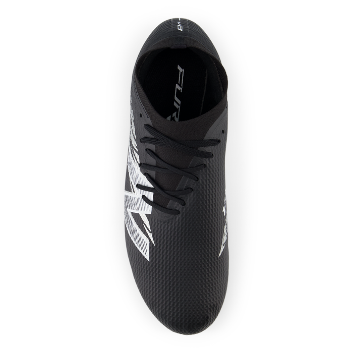 New Balance Furon Team FG V8 2E Width Football Boots (Black/Silver)