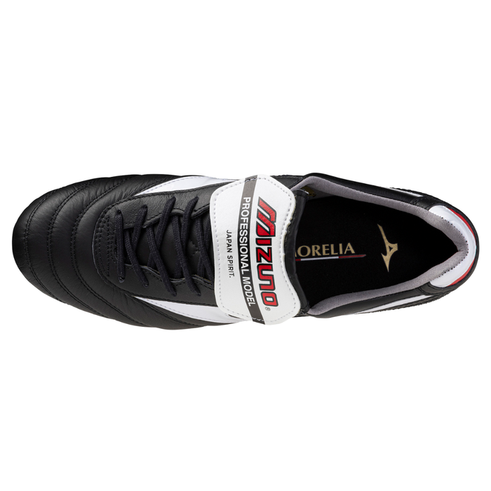 Mizuno Morelia II Japan Flap-Tongue FG Football Boots (Black/White/Chinese Red)