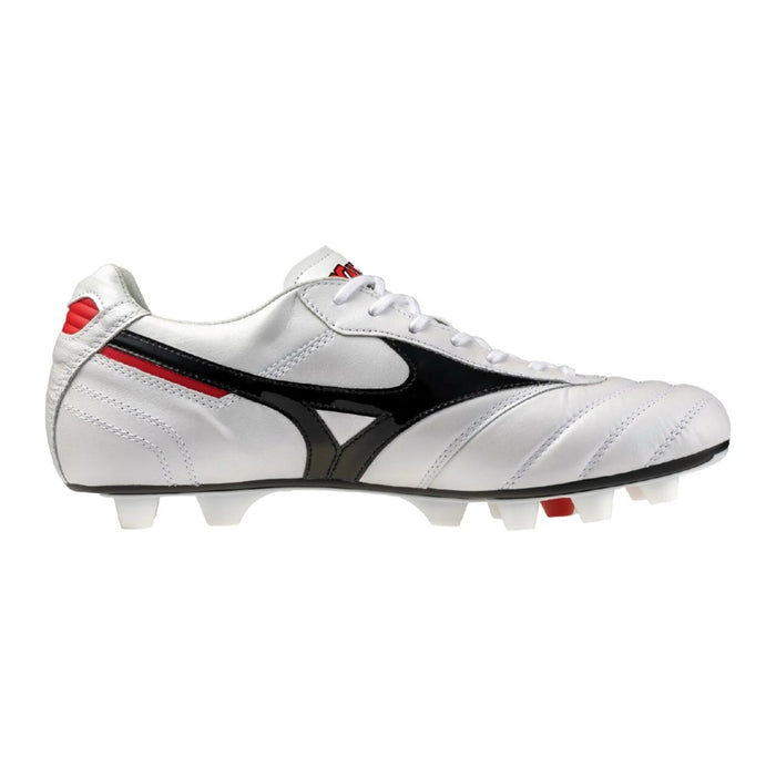 Mizuno Morelia II Japan FG Football Boots (White/Black/Chinese Red)