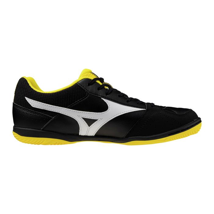 Mizuno MRL Sala Club IN indoor football shoe in graphite and cyber yellow
