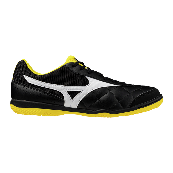 Mizuno MRL Sala Club IN indoor football shoe in graphite and cyber yellow
