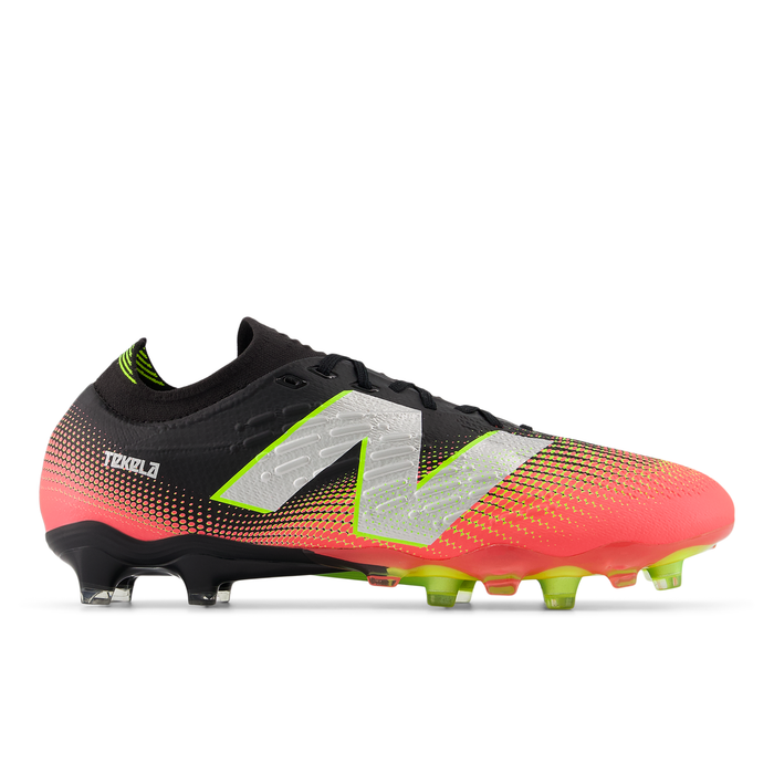 New Balance Tekela Pro Low Laced V4 FG Football Boots (Black/Neo Flame/Clementine)