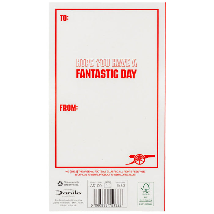 Arsenal Crest Birthday Card