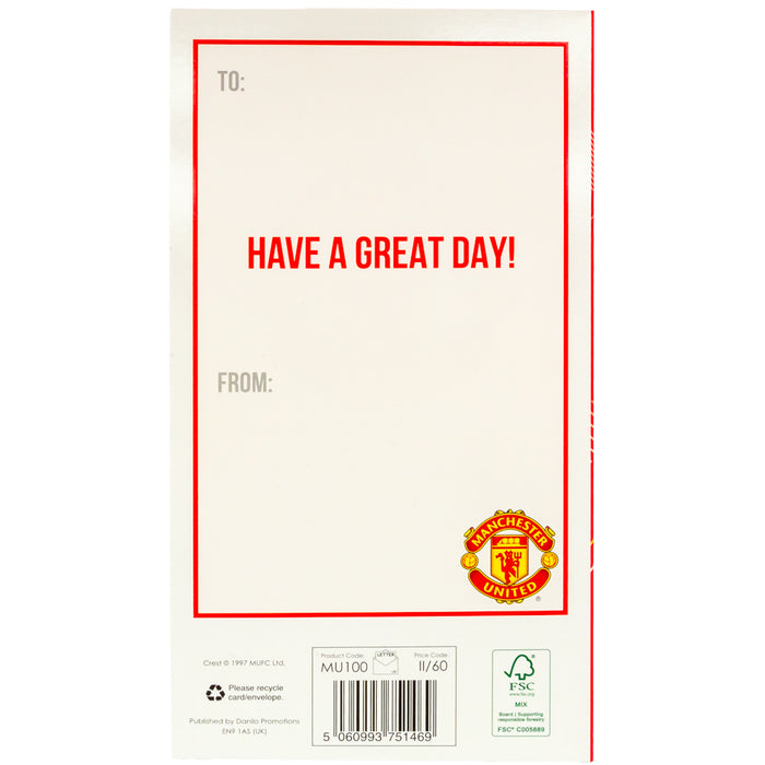 Manchester United Glory Glory Birthday Card